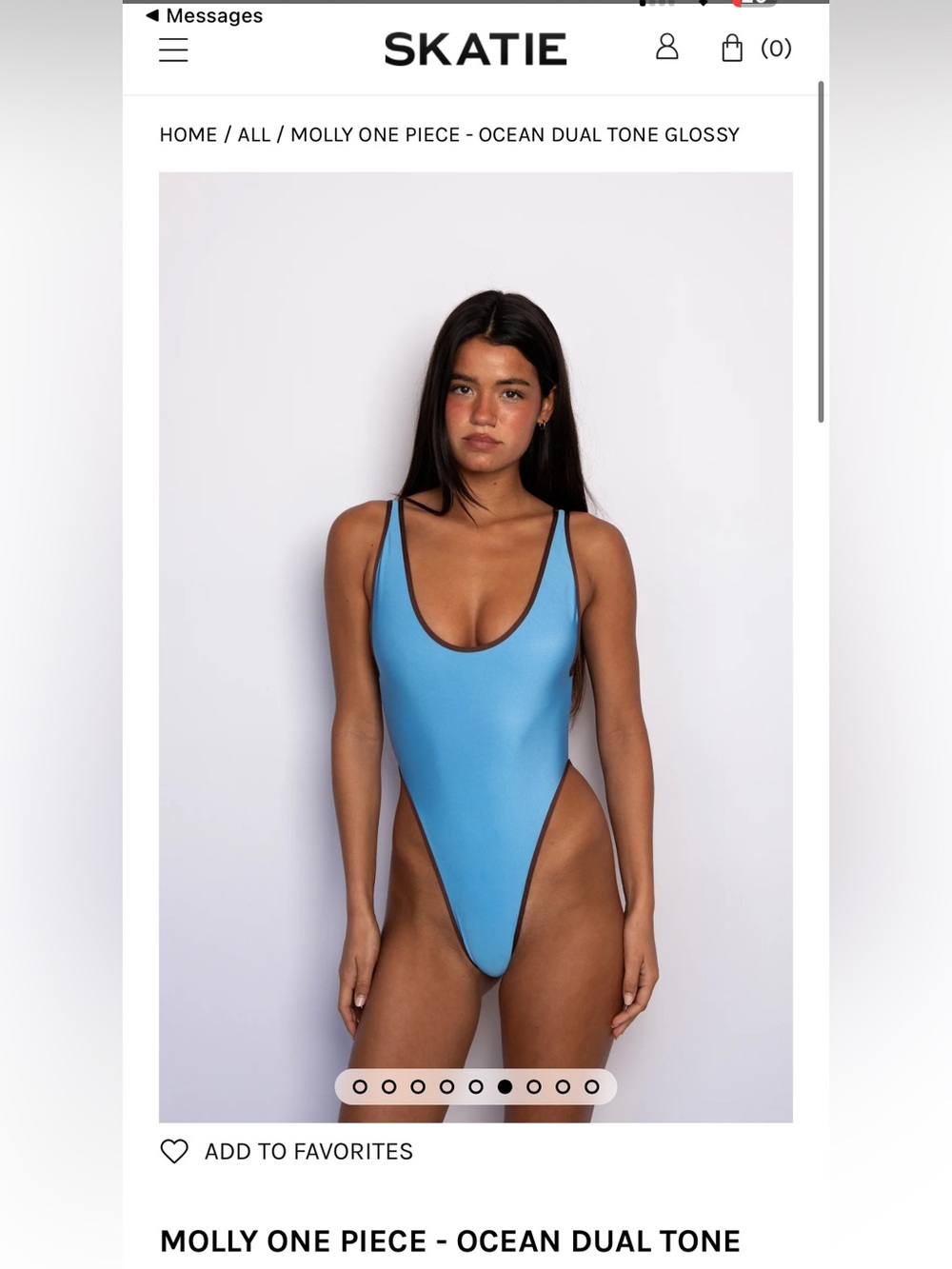 NWT Skatie Molly One-Piece Swimsuit in Ocean Dual Tone Glossy